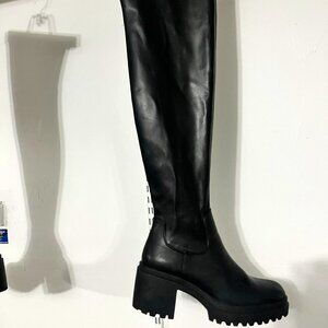 Diba Thigh High Luggy Lugged Boots Size 11 (Eleven)